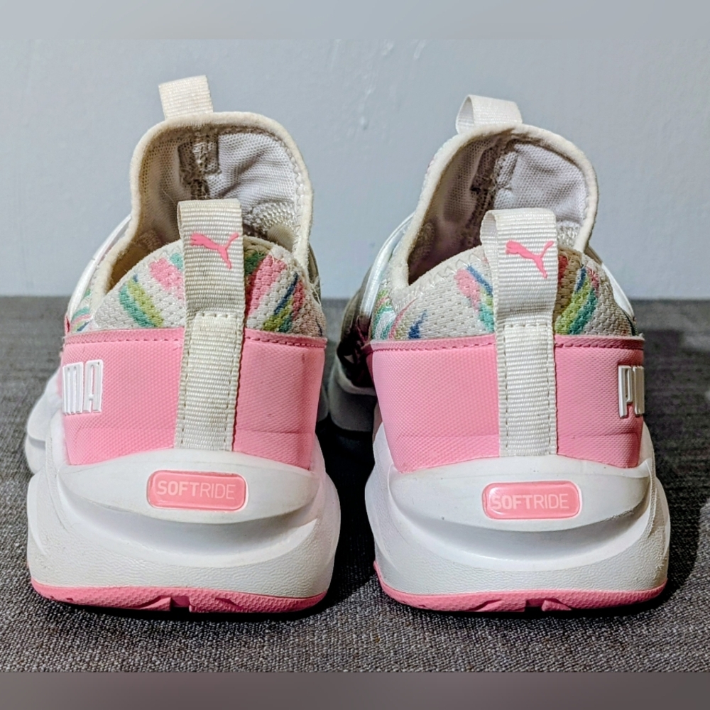 Puma Kids Softride One4All Sneakers - Multicolor with Pink Accents, size 4Y - Picture 7 of 8
